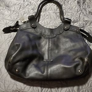 Frye Black studded purse
